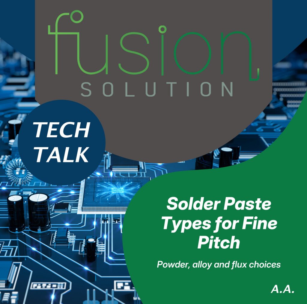 Fusion Solution TechTalk: Solder Paste Types for Fine Pitch